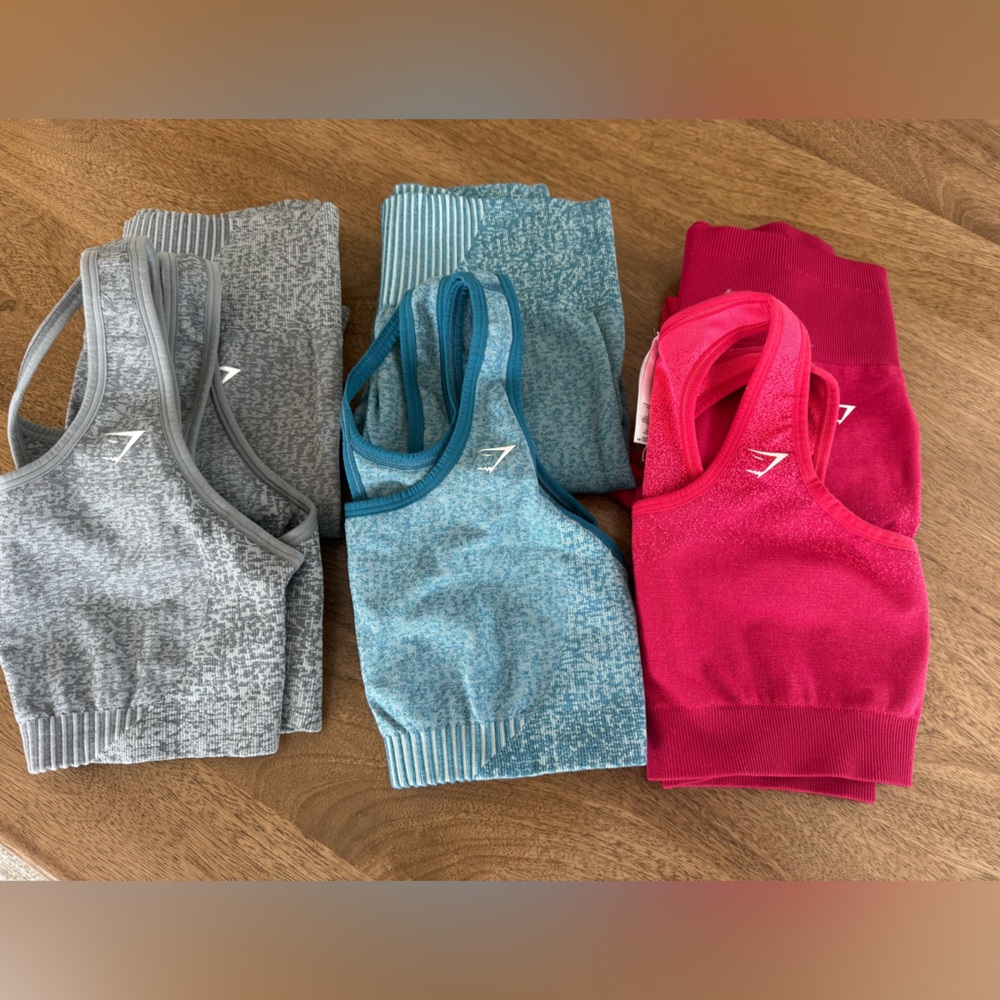 Set of Three Athletic Sports Bras
